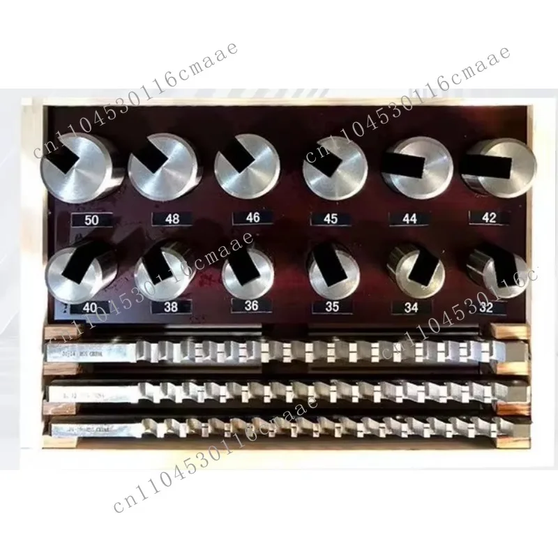 21-Piece Keyway Broach Set HSS Material Lathe Keyway Cutting Tool, Wooden Box, Machining