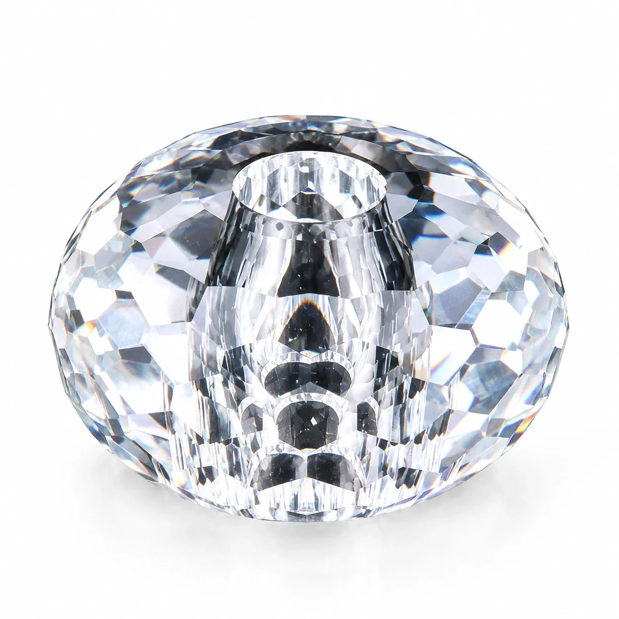 K9 Crystal Honeycomb UFO Knob Faceted Glass Cabinet Pull Drawer Handle 1.4cm Hole Furniture Lamp Bead DIY Wedding Craft Decor