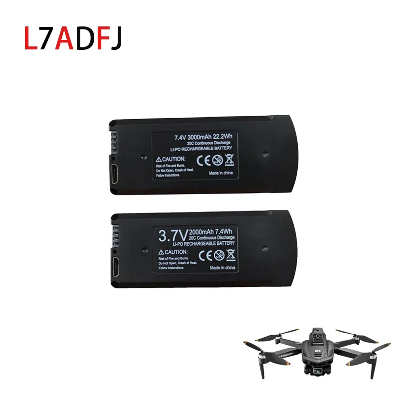 1-3Pcs Drone Battery 7.4V 3000mAh RC Quadcopter 3.7V 2000mAh V168 Pro Max Spare Battery Dron Parts Accessories