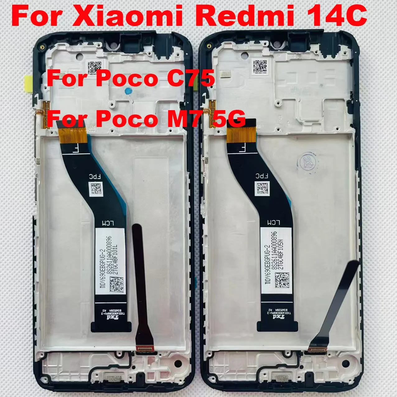 

6,88-дюймовый оригинальный ЖК-экран для Xiaomi Redmi 14C, сенсорная панель, дигитайзер, рамка для Poco C75, экран для Poco M7 5G