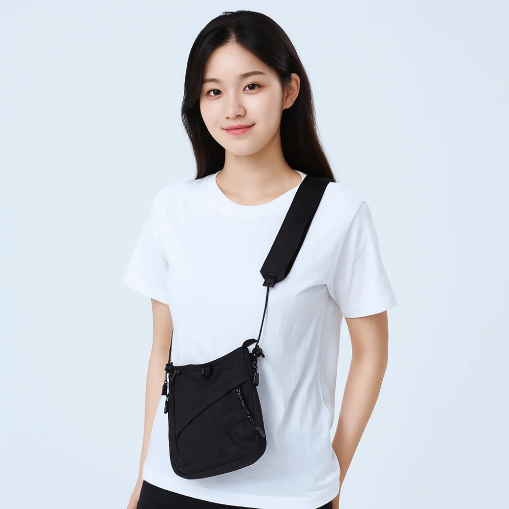 

Mini Quick-dry Nylon Shoulder Bag Harajuku Pendant Men Crossbody Bag Coin Pouch Waterproof Mobile Phone Pack Unisex