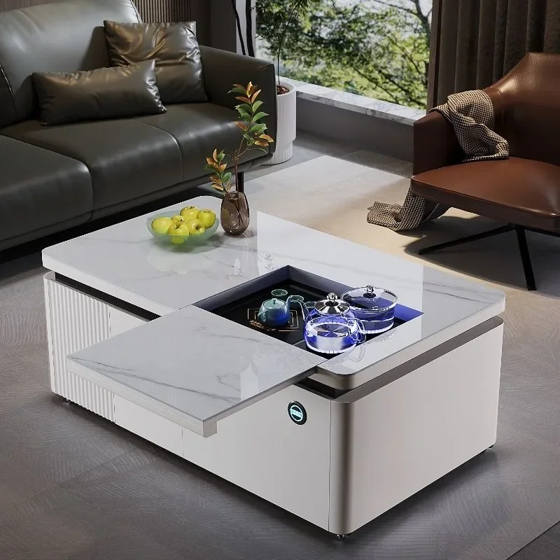 & Italian Luxury Premium Coffee Table Storage Living Room Side Clear Coffee Table Nordic Display Design Floor Room Home Furnitur