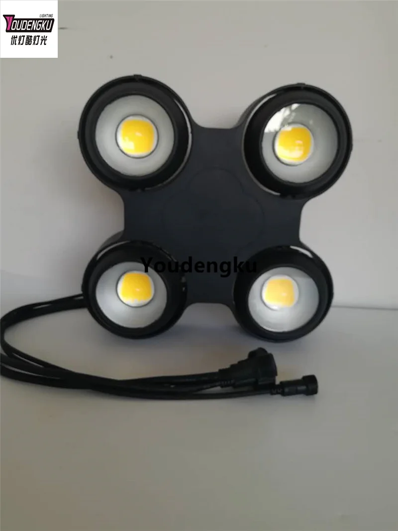 

4 шт. водонепроницаемых световых приборов Four Eyes Surface Light IP65 400W 2-в-1 с теплым и холодным белым светодиодом COB для сцены, клубов, мероприятий и диджеев.