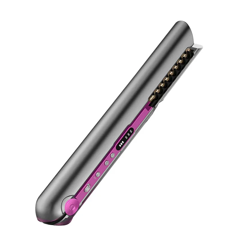 

Professinal Wireless Hair Straightener Flat Irons Splint Straight Curly Dual-use Hair Curler USB Charging Cordless Curling Iron