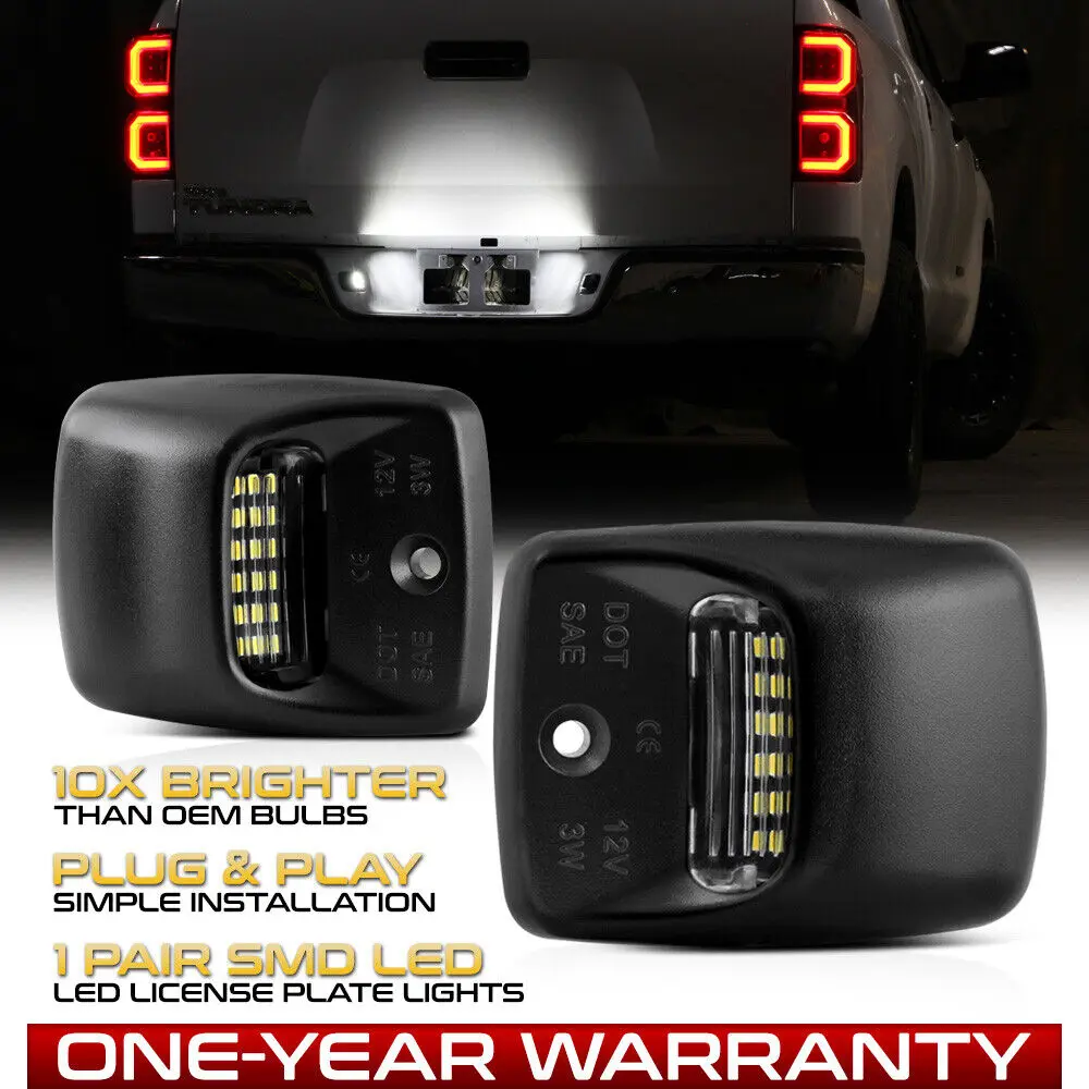 

[BRIGHT LED]For Toyota 05-15 Tacoma/00-13 Tundra Bumper License Plate Light Lamp