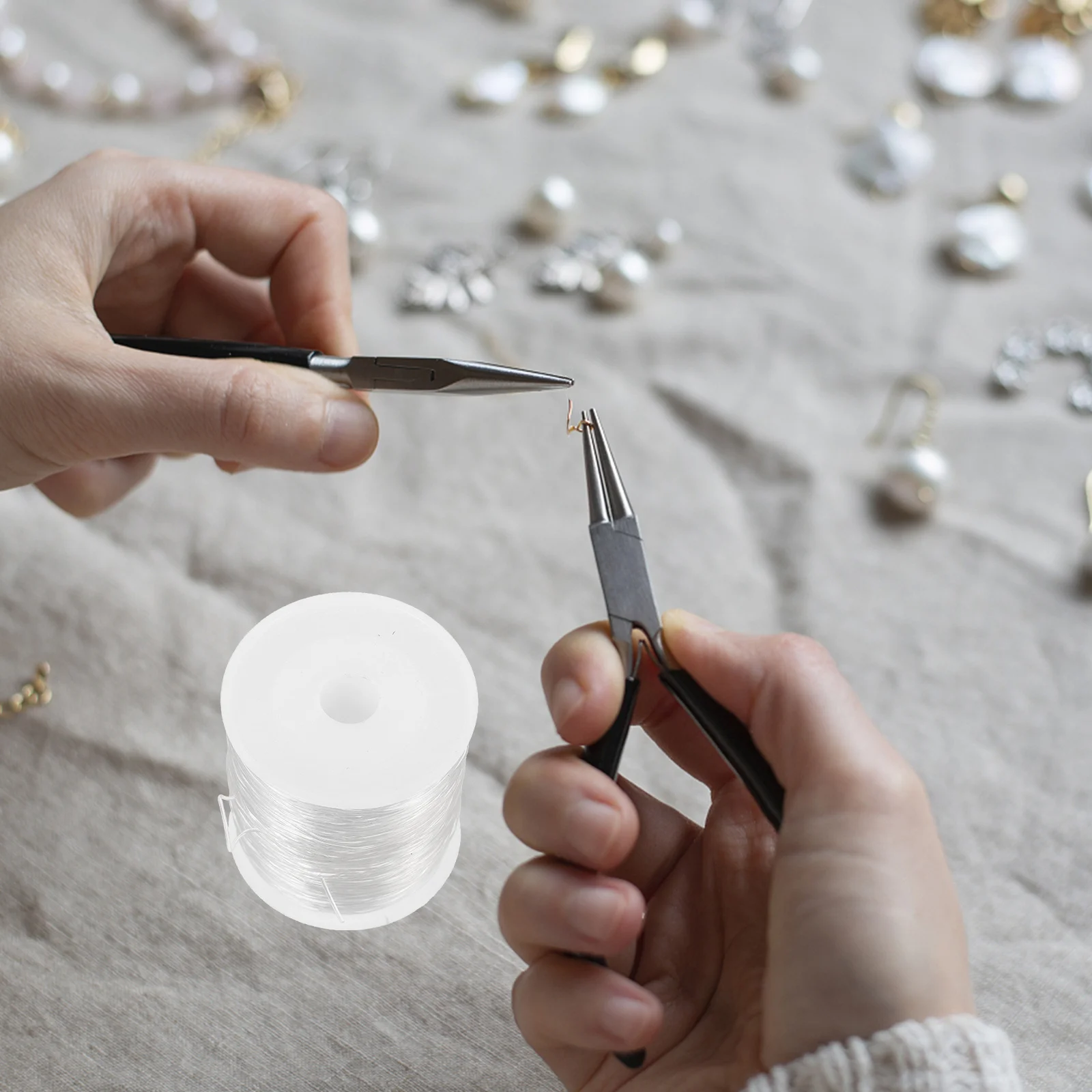 

1 рулон, хрустальная веревка, прочные ювелирные веревки, эластичные веревки для браслета «сделай сам», ювелирные изделия, плетеная веревка из бисера, проволока 20 калибра