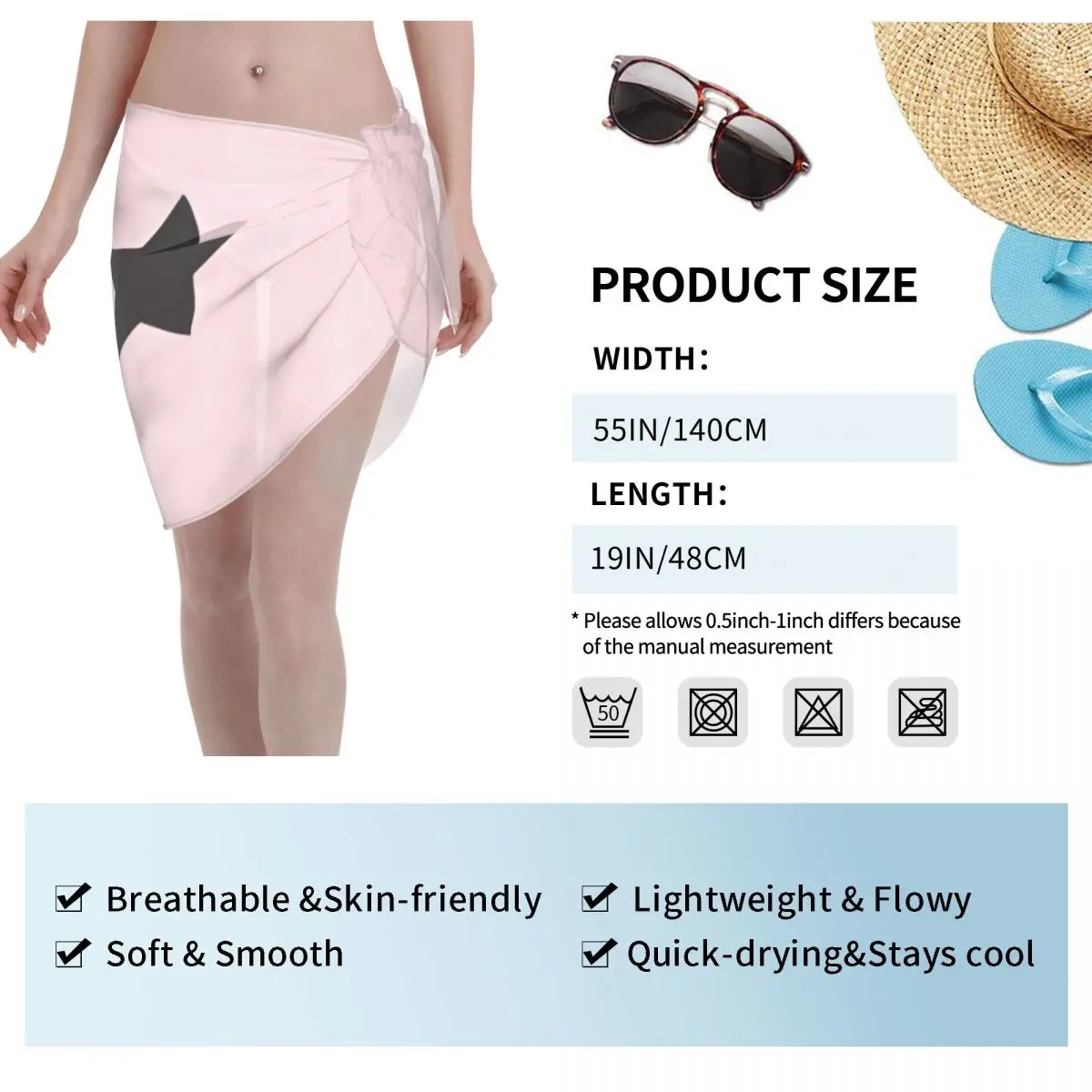 Benutzerdefinierte Ferragnies Eyes C-Chiara Kurze Sarongs Badeanzug Cover Up Bedruckter Bikini Wrap Sheer Sarong Strand Wrap