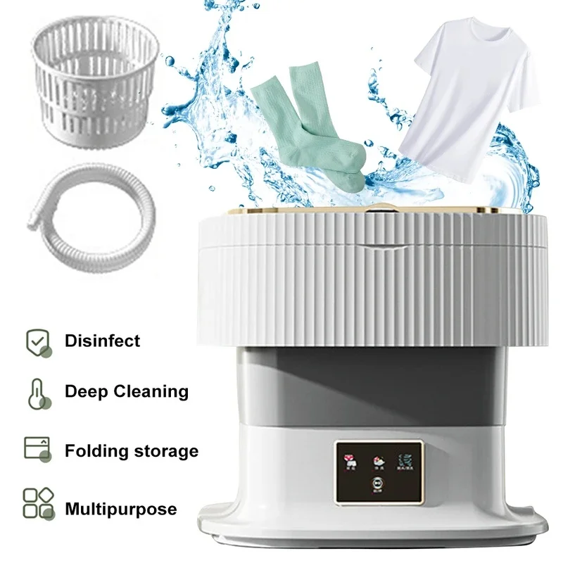 Household Travel Foldable Washing Machine 11.5L Portable Small Spin Dryer Washer For Underwear Baby Socks