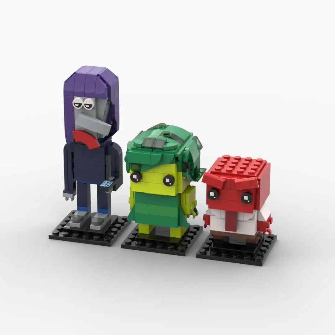 Classic Movie Blocks Inside Out Figures Disgust Anger Ennui Envy Adult Building Sets Gifts