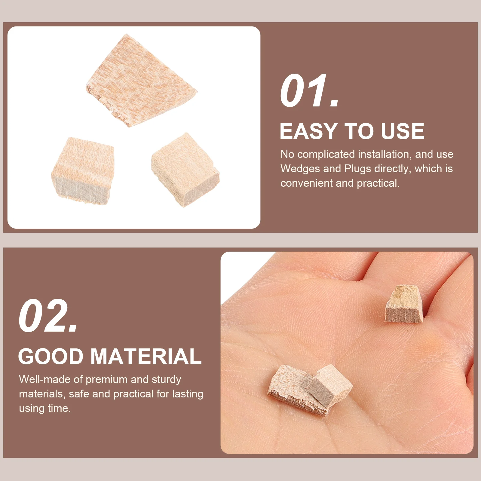 

2Sets Violin Cello Bow Wedges Plugs Replacement Parts Professional Wooden Fiddlestick Loud Clear Tone Bow Wedges