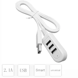 1.2M USB cable  Extension Charger Line Hub More than Splitter New Style 3 USB HUB Charging Cable Fast Charge USB Extension