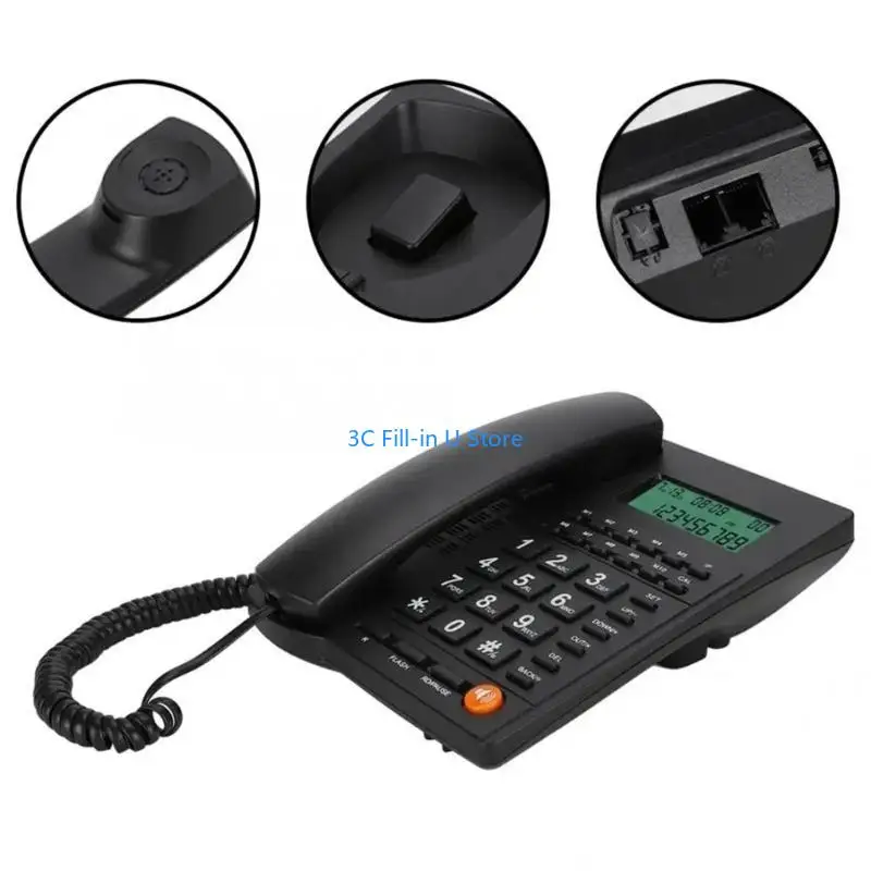 G8TA Landline Phone Desktop House Phone Seniors Caller Integrated Telephone for Home