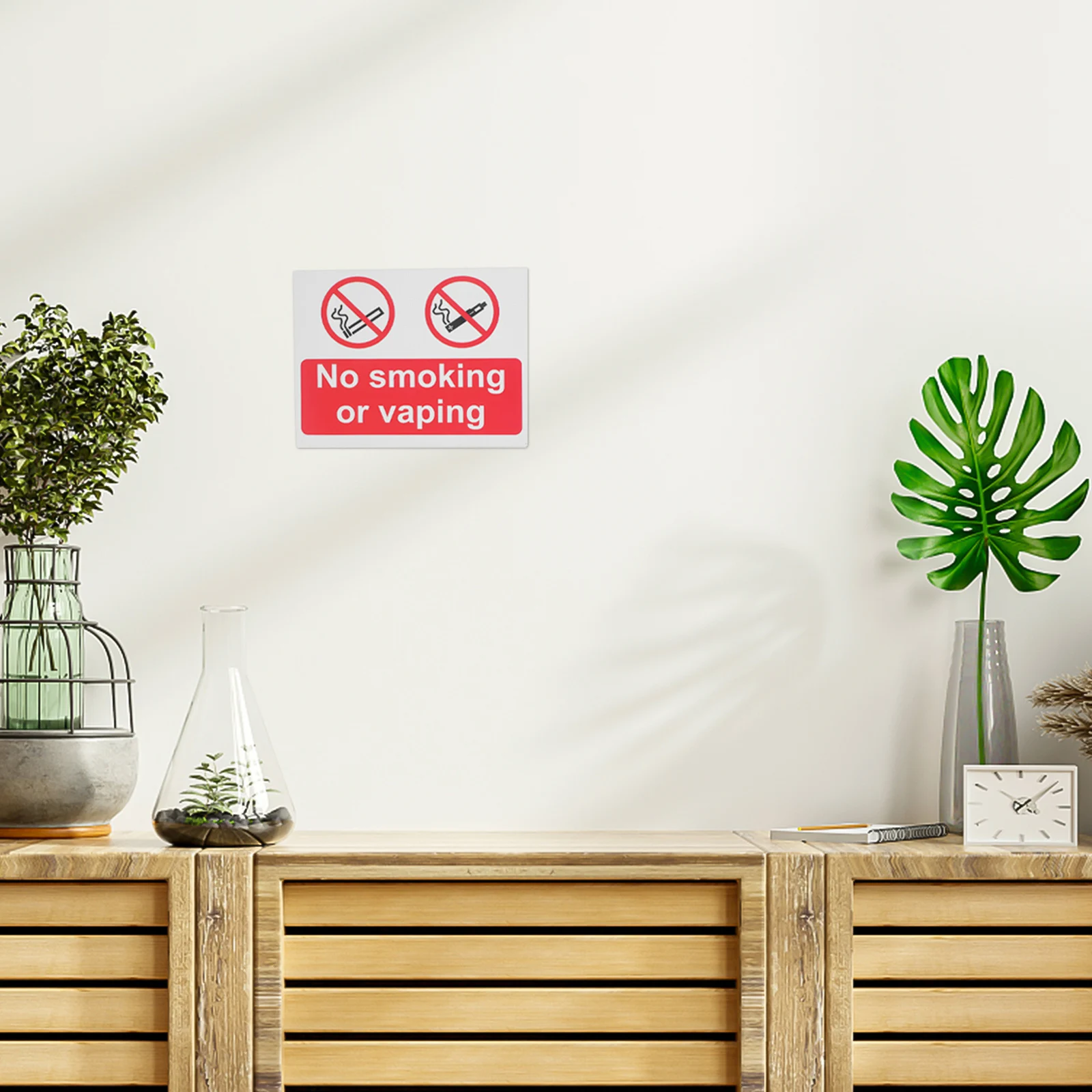 

5 Pcs Stickers Interior No Smoking Decals The Sign Paper Day Decorations Office