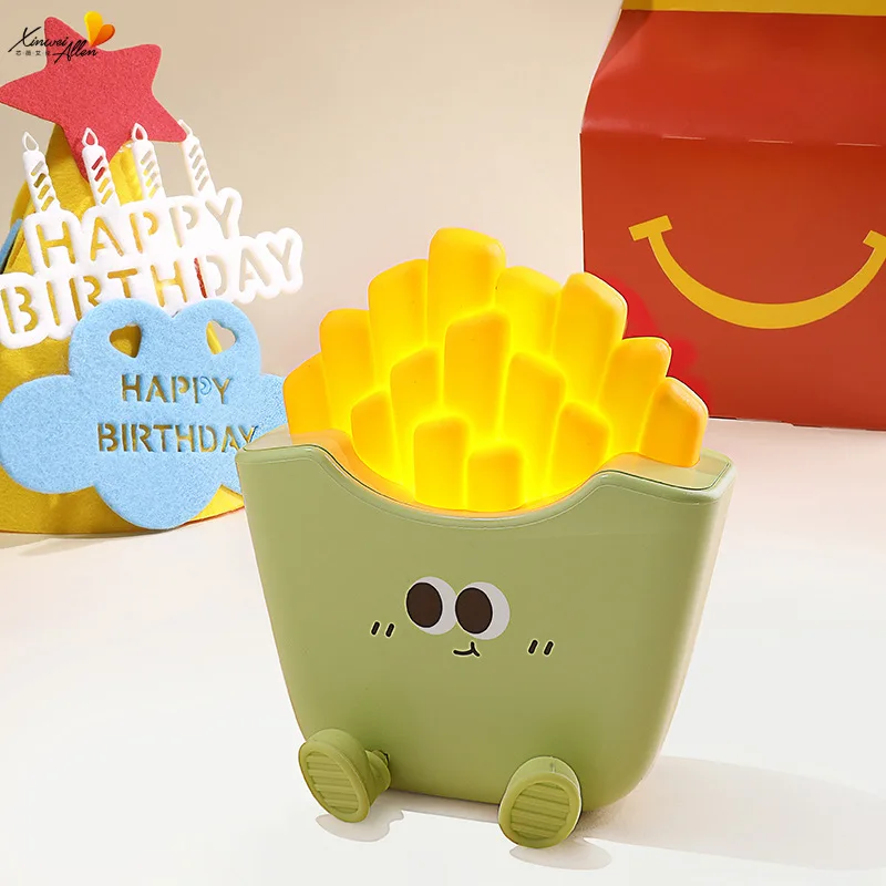 

New Cute Cartoon Creative Chip Lamp Desktop Decoration Patting Lamp Charging Birthday Gift Children's LED Table Lamp