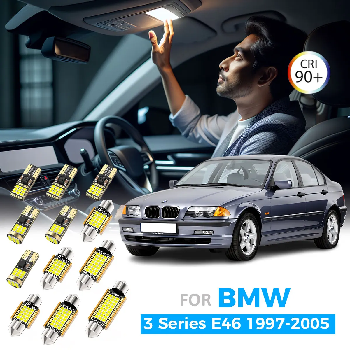 

AENVTOL 18 шт. для BMW 3 серии E46 Sedan Touring Coupe Compact 1997-2003 2004 2005 Canbus автомобильный светодиодный комплект внутреннего освещения аксессуары