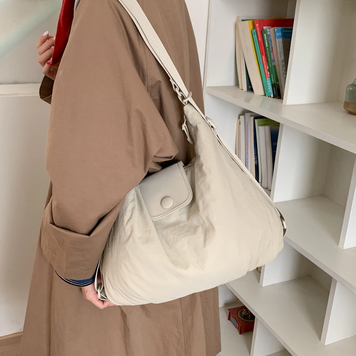 Neue Pendler-Arbeitstasche mit großem Fassungsvermögen für Damen, Einzelschulter, Umhängetasche, Rucksack, Multifunktionstasche, Mamatasche, vielseitig einsetzbar für Reisen und Einkaufen