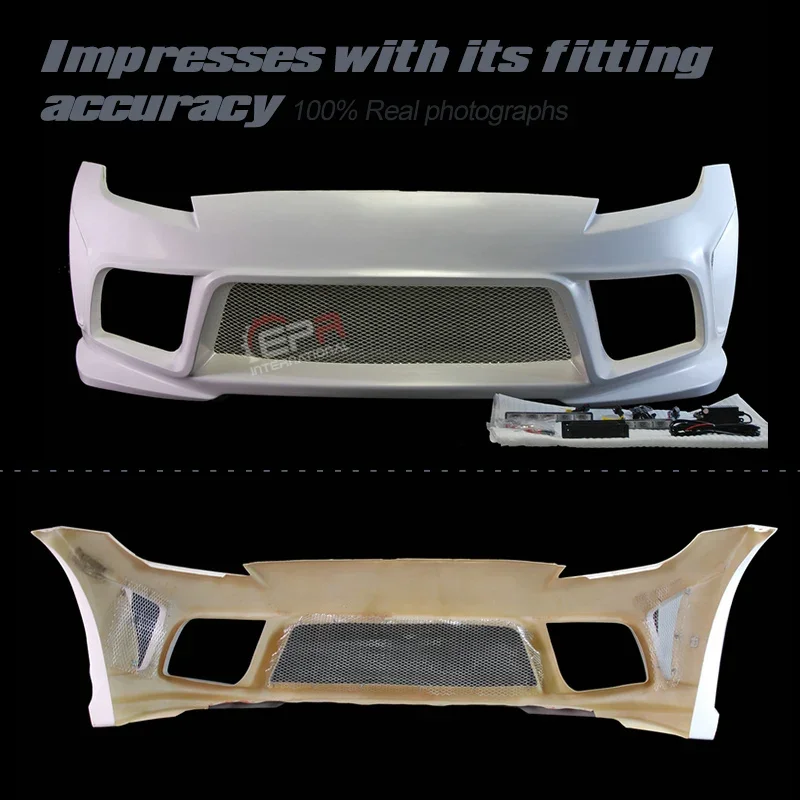 For Nissan 370Z Z34 (2009+) WBS Style Carbon Fiber/FRP Front Bumper Body Kit Tuning Trim For 370Z Racing Part Front Bumper