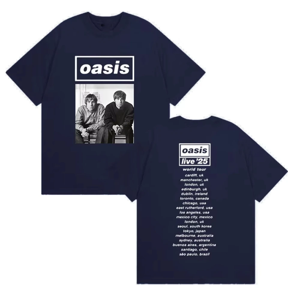 British Rock O-Oasis Live 25 Tour 2025 New T Shirt Women's Hip Hop