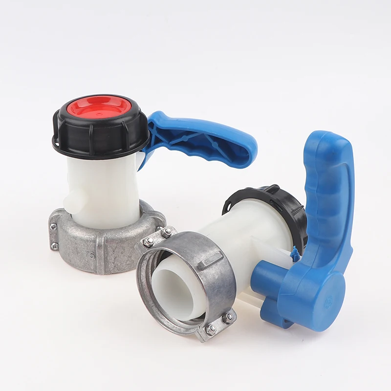 IBC Tote Tank Adapter 62mm 75mm 1000L IBC Butterfly Valve Switch Drain Adapter Aluminum Alloy Garden Irrigation Valve