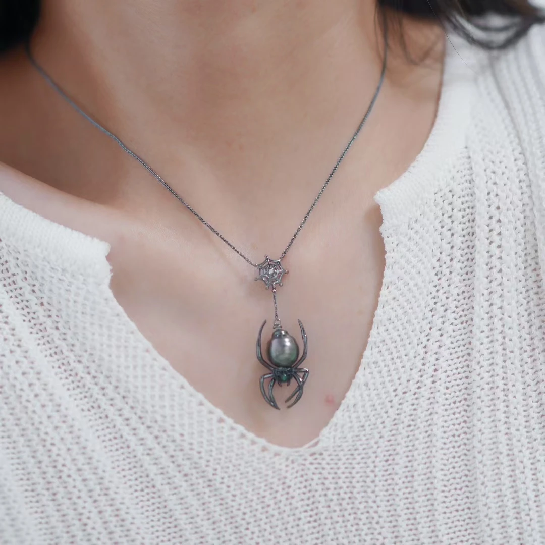 Spider 925 Sterling Silver Necklace Mountings Findings Jewellery Mounts Parts Fittings Accessories for 11-12mm Pearls 3pcs/lot