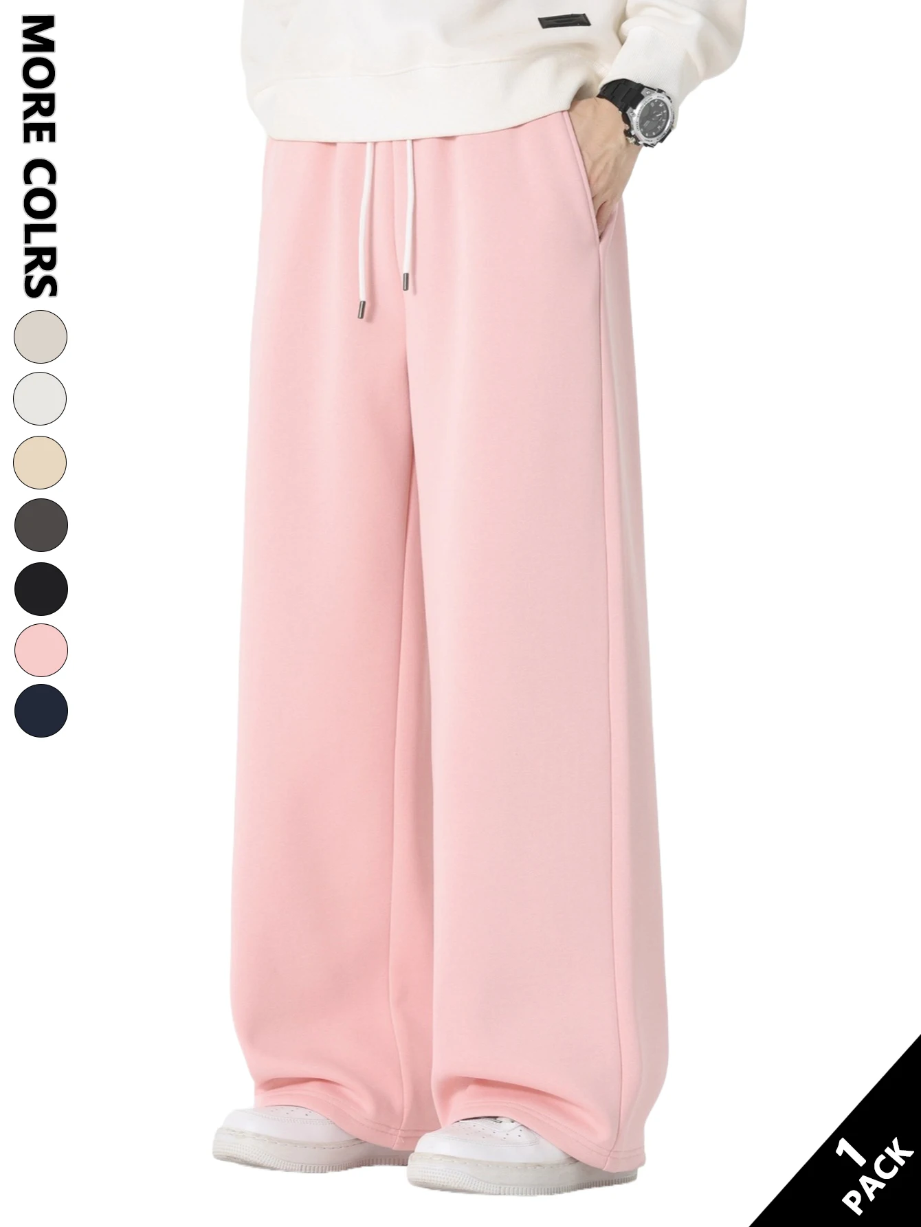 Men's Solid Color Casual Pants, Comfortable and Breathable, Straight-Leg for a Neat Look, Suitable for Daily Commuting, Casual Dates, Gatherings with Friends, Weekend Trips, Street Wear, and Short Trips