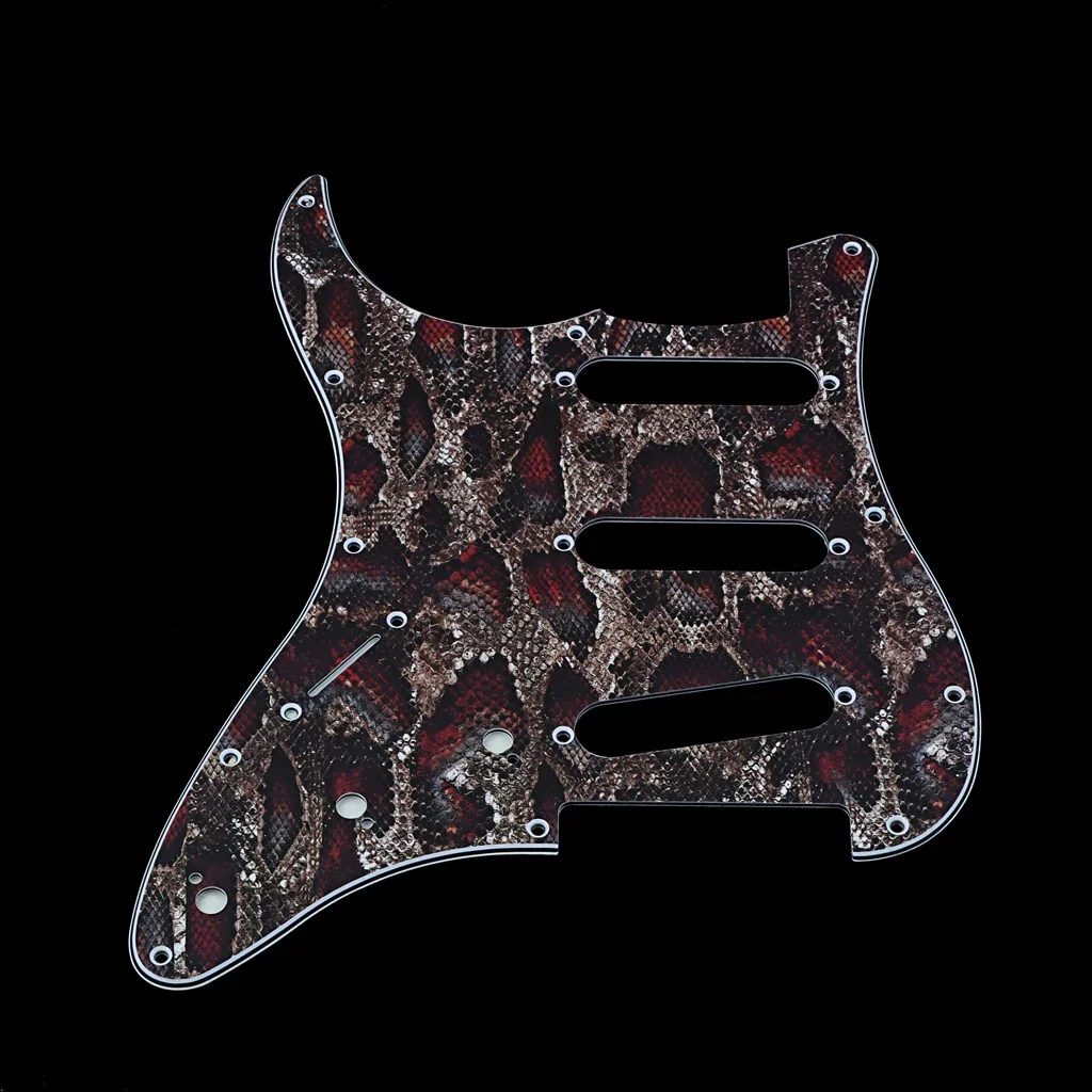 11 Hole 3D Printed Plastic ST/Strat Guitar Pickguard Scratch Plate Reverse Bridge Fits Jimi/Hendrix for Stratocaster