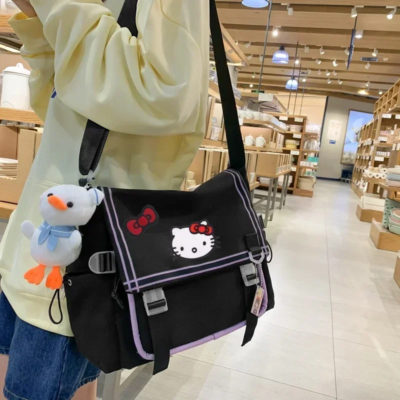 

Sanrio hello kitty Tutorial Bag New Y2K Student shoulder Messenger Bag Female Cross body bag Storage