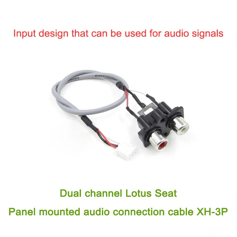 

Audio Signal Cable 2 RCA TO XH2.54MM-3PIN Audio Input Socket 30CM Line Length Extended Sound Signal Interface For Panel