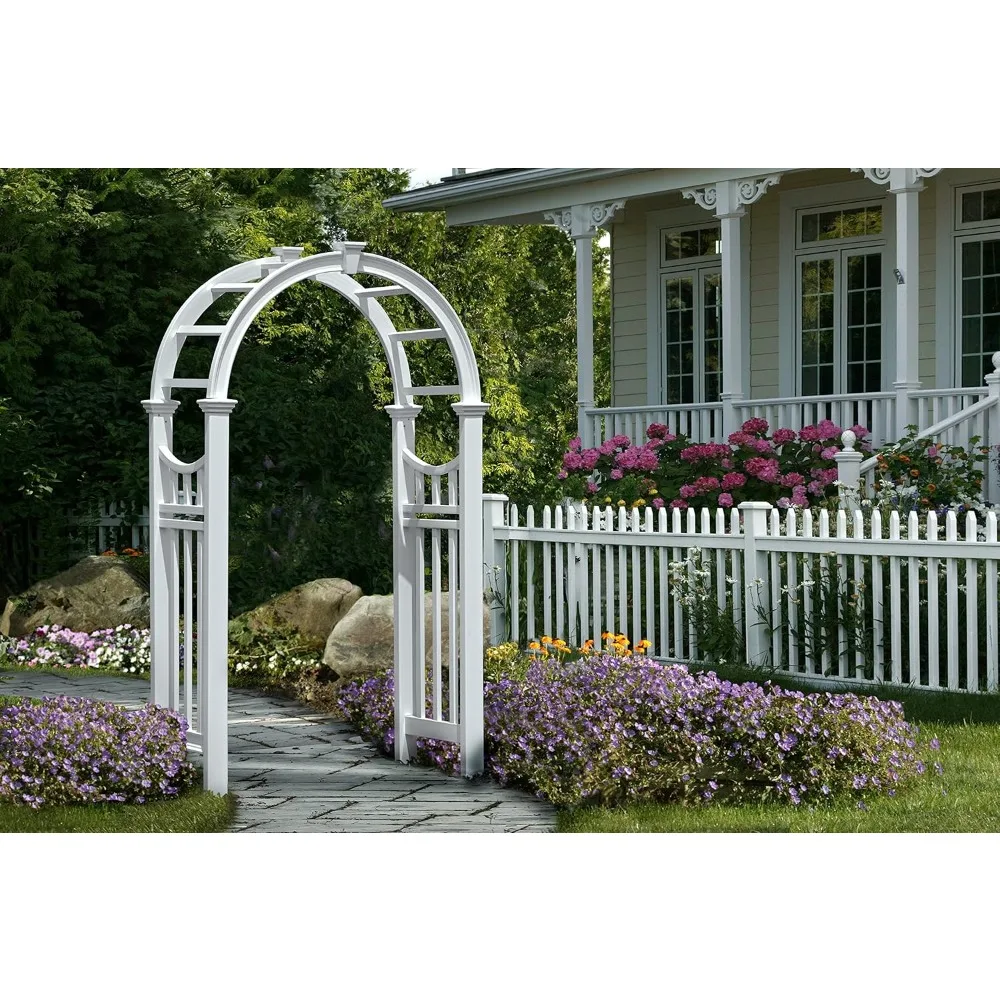 

Wedding Arches,Artificial Wedding Arch Flowers with Drapes Kit-Pack, 49" W X 91" H Vinyl ,ArborGarden Arch