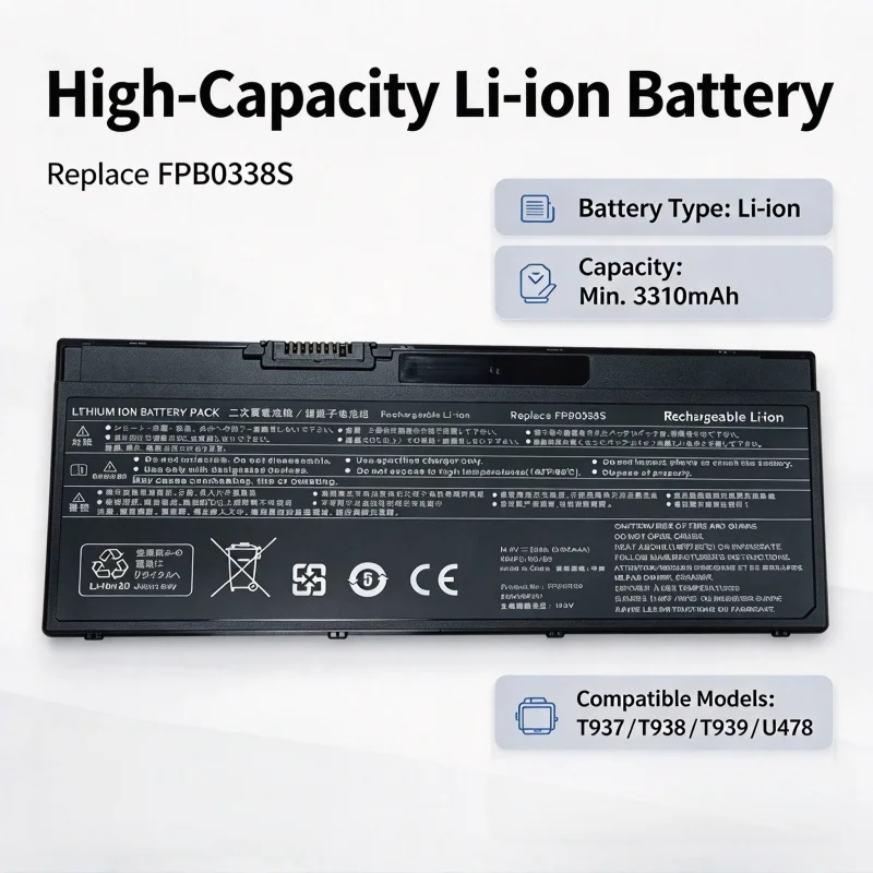 FPB0338S for Fujitsu Fujitsu LifeBook T937 T938 T939 U478 Laptop Battery 3310mAh Large Capacity Stable and Durable