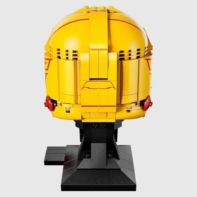 2026 Neu auf Lager: Gelber Rennfahrer-Helm aus Bausteinen, 884 Teile, Kreatives DIY-Montagemodell, Schreibtischspielzeug, Weihnachtsgeschenke – Detail 6