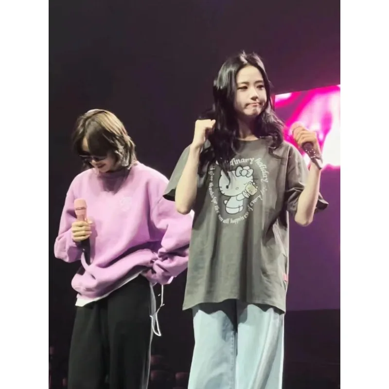 

Новинка 2025, повседневная и модная быстросохнущая рубашка с короткими рукавами в стиле знаменитостей, топ с короткими рукавами и принтом Y2k3D High Street