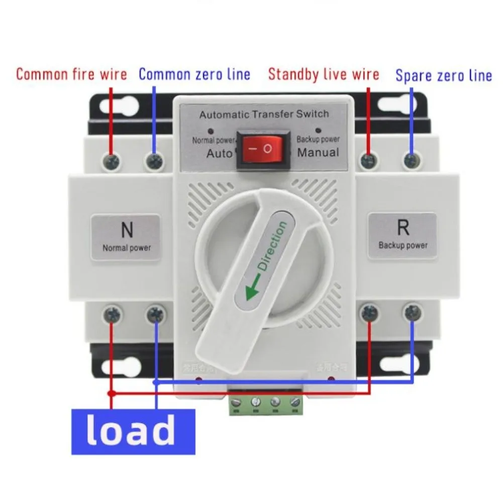 2P Automatic Transfer Switch 63A 220V for For mini Circuit Breaker Applications Enables Reliable Dual Power Management