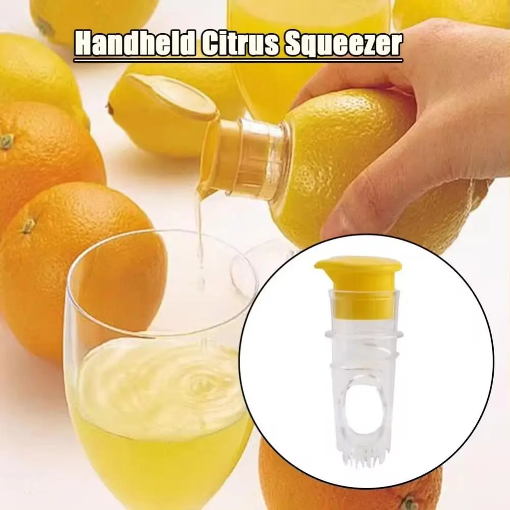 Portable Mini Lemon Squeezer Manual Clear Fruit Juicer Easy-to-Use Citrus Squeezer