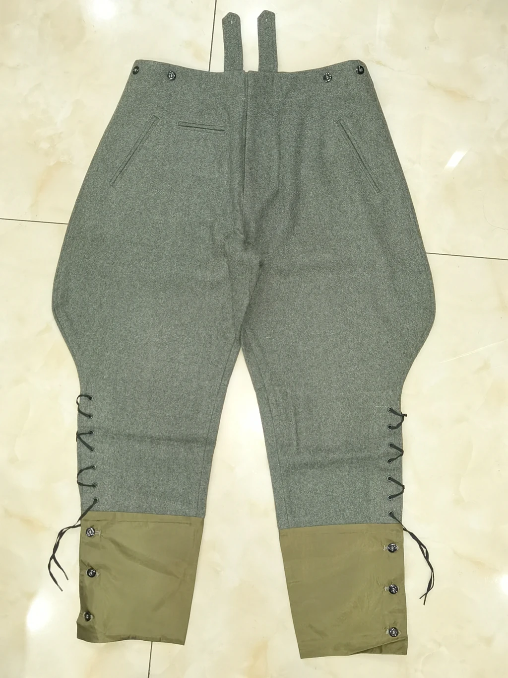 REPRO-WWII WW2 독일 육군 레트로 M36 장교 양모 필드 바지, 군복, 전쟁 재연
