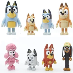 8 Teile/satz Bluey Spielzeug Anime Figuren Spielzeug Figuren Bewegliche Gelenke Action Figur Modell Puppen Kinder Geburtstag Dekoration Spielzeug Geschenk