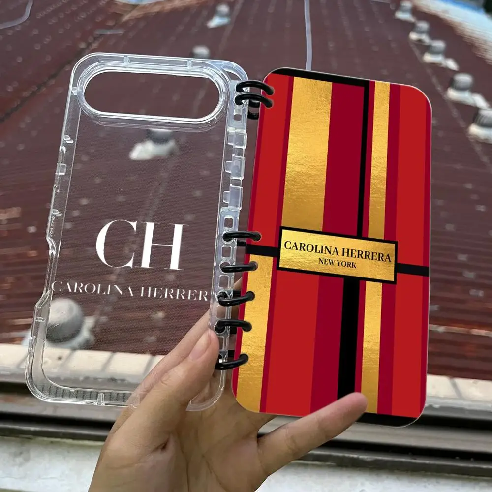 Capa de Celular HD Fashion C-CarolinaS Fashion H-HerreraS para iPhone 17 16 15 14 13 12 11 Pro Max Air Flip - Mais Vendida