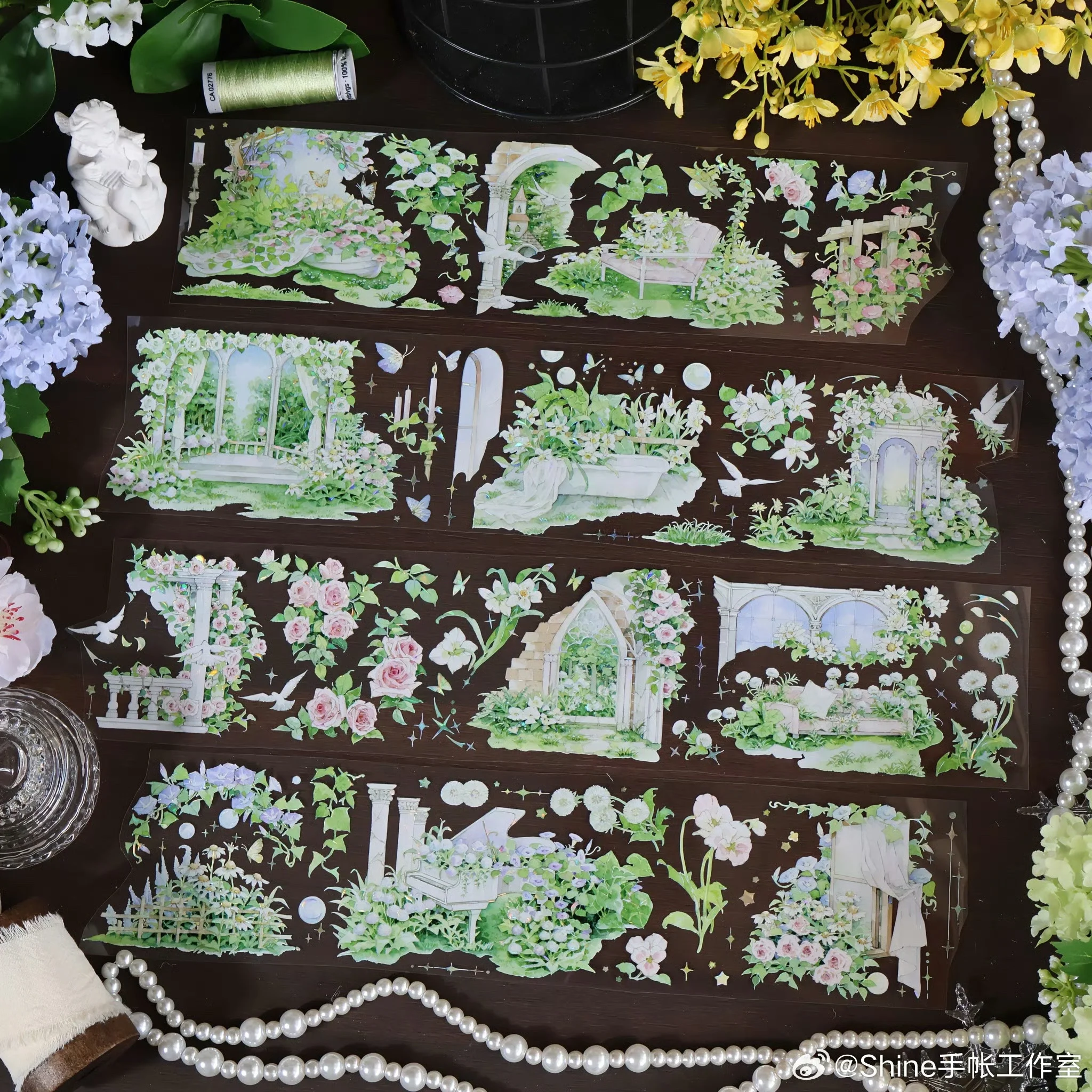 

Floral Corridor landscape Washi PET Tape Shiny