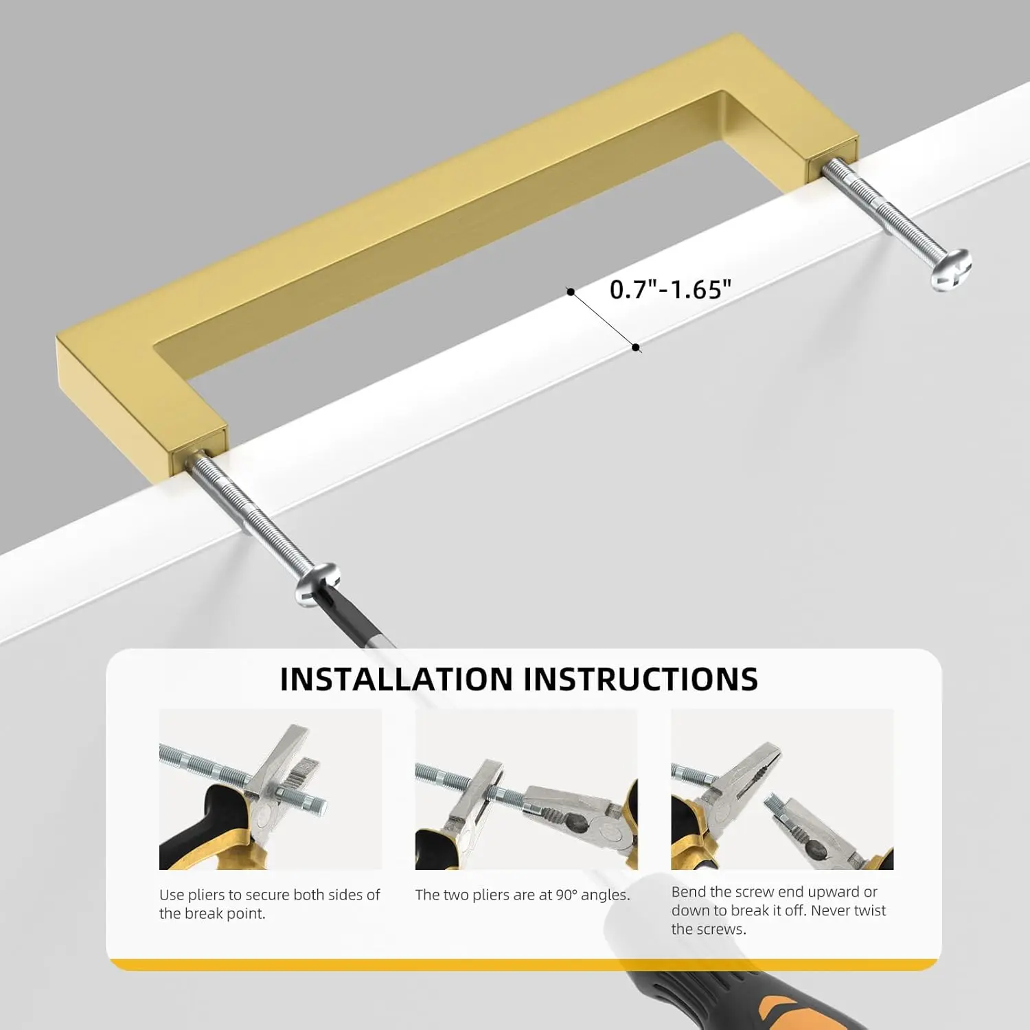 اكسسوارات المطابخ 25 حزمة مقابض خزانة المطبخ الذهبية - 5 بوصة النحاس الذهب درج يسحب-LSJ12GD128 نحى خزانة النحاس #6