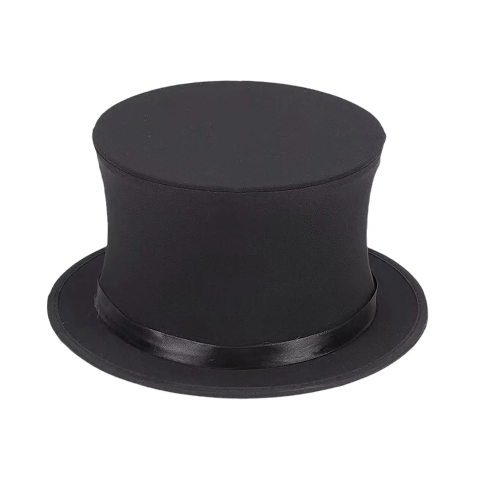 Top Hat for Gentleman Halloween Christmas Costum Portable Collapsible Top Hat for Santa Magician Steampunk Party Dress Up
