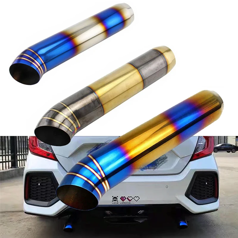 العالمي سيارة خمار ماسورة العادم 63 مللي متر 75 مللي متر السيارات العادم فوهة تلميح أنبوب الذيل JDM سبائك الألومنيوم عالية الجودة تعديل سباق