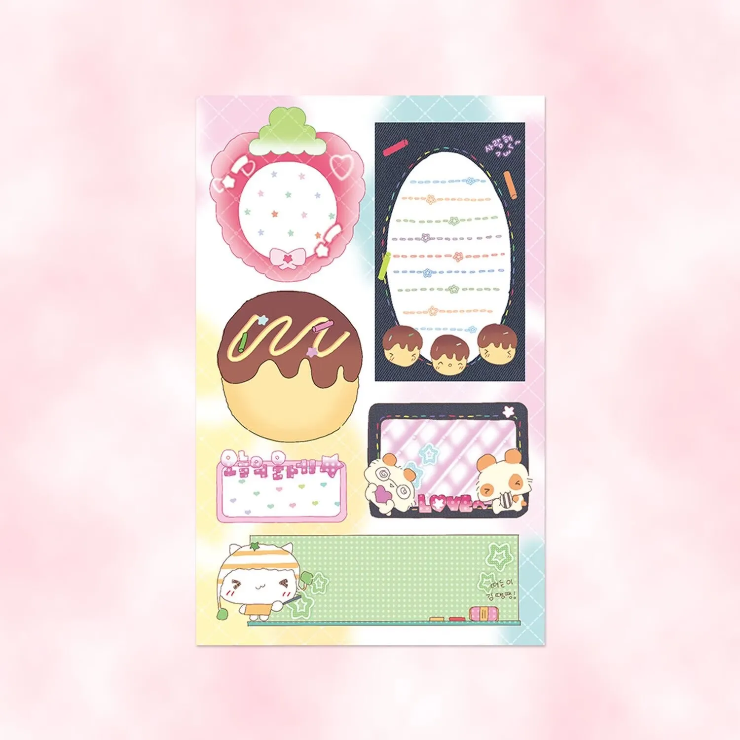 1/7Pcs  Writing Paper Ins Korean Lite Vintage Style Cutout Sticker Note Pad Stickers For Journaling Collage