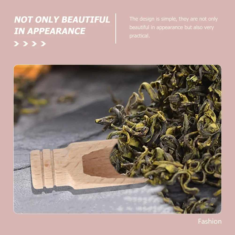 

6pcs Multi-Function Tea Scoops Wooden Salt Spoons Household Convenient Coffee Milk Powder Measuring Spoons Kitchen Utensils