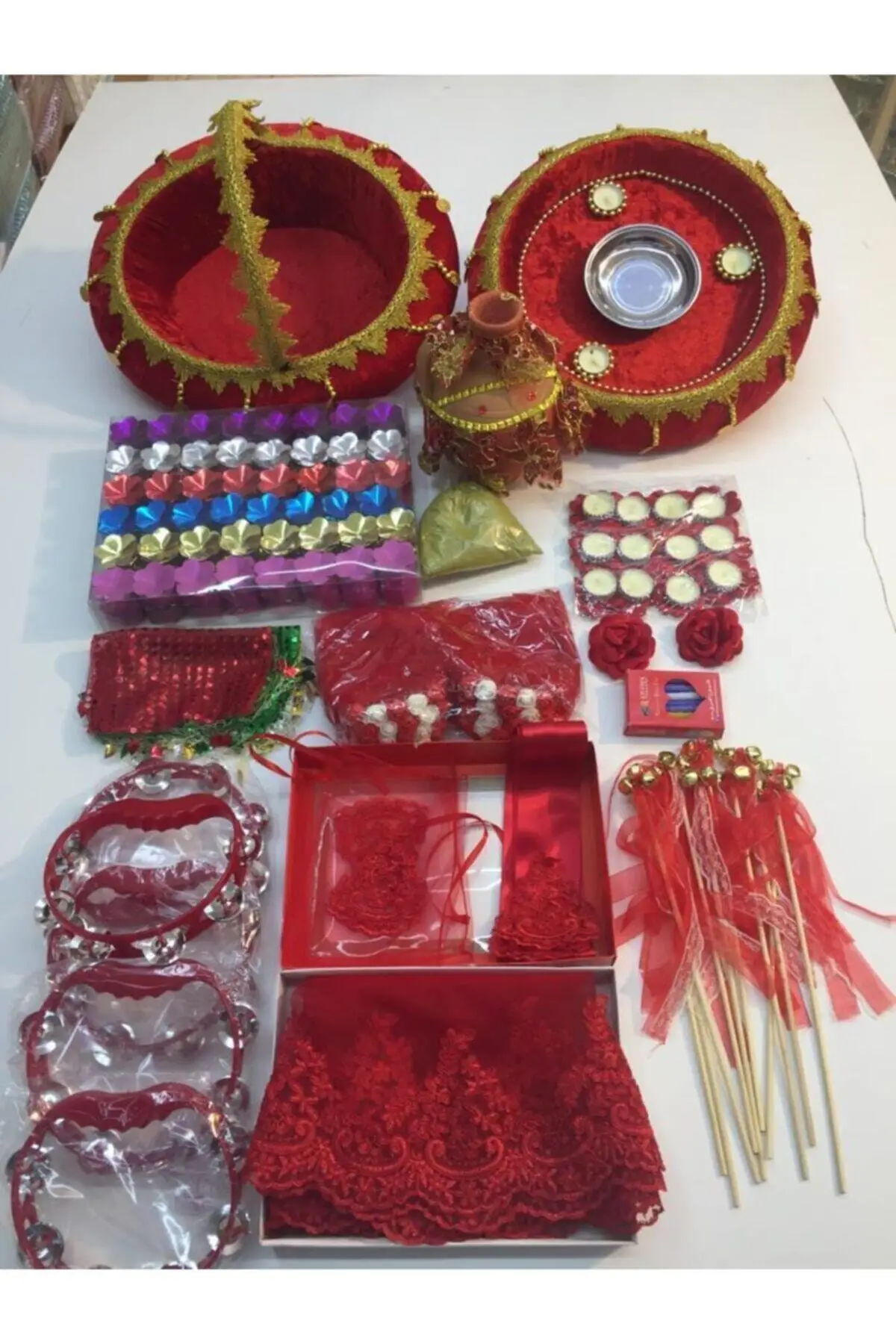 Luxury Kına Night Set 173 Piece Red Henna Wedding