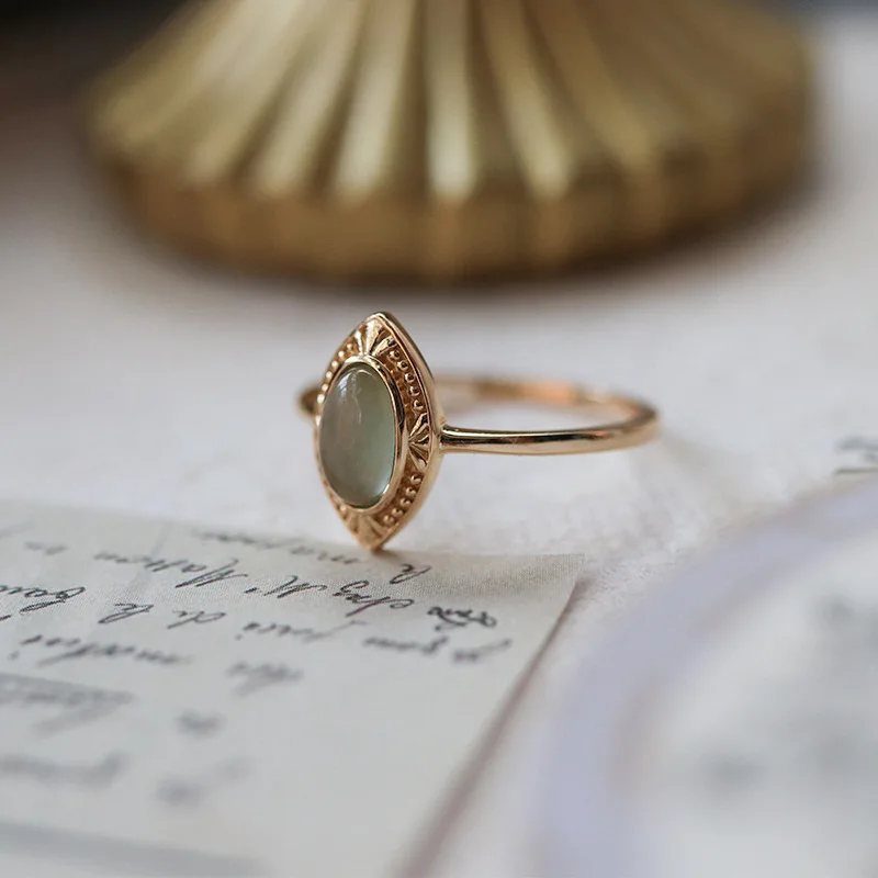 PANJBJ 925 Sterling Silve Topaz Ring for Women Gift Lace Hollowing Out Flower Wide Versatile Grace Vintage Jewelry Dropshipping
