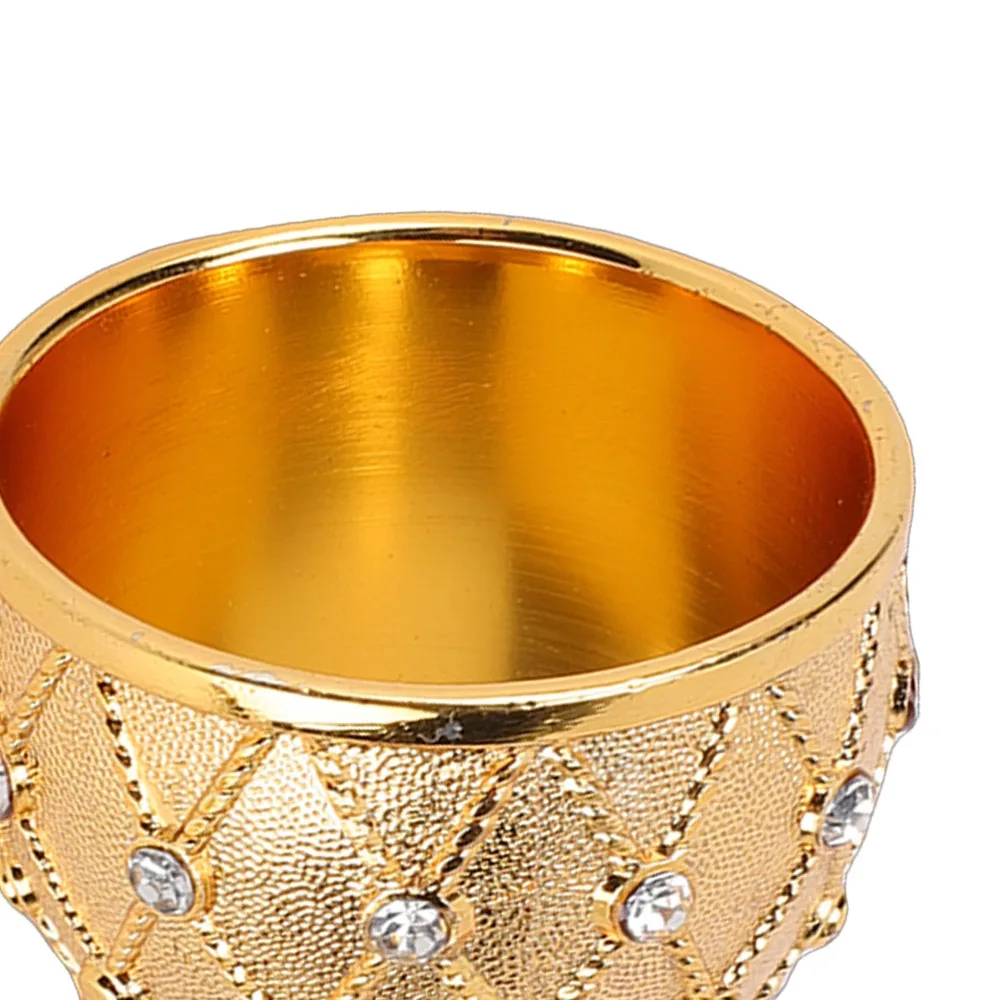 2pcs Retro Zinc Alloy Vintage Chalice Gold & Sliver Relief Embossed Wine Cup Drinking Cup Home Decor