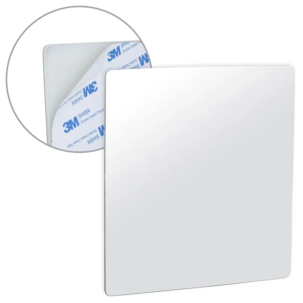 

Shaving Mirror, Sticky 3M Adhesive Anti-Fog Peel and Stick Fogless Shower Mirror, Frameless Shatterproof, Plastic Shaving Mirror