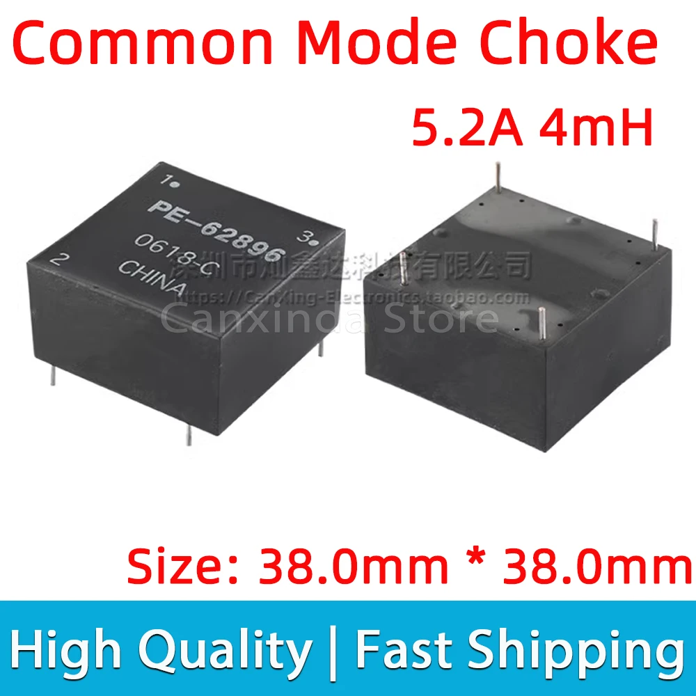 PE-62896NL PE-62896 Common Mode Choke Coil Magnetic Ring Inductor 4mH 5.2A Switching Power Supply EMI Suppression Filter