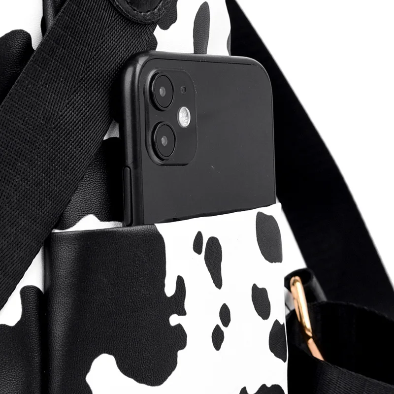 New European and American style retro PU soft shoulder bag ladies large-capacity travel backpack Leopard fashion handbag