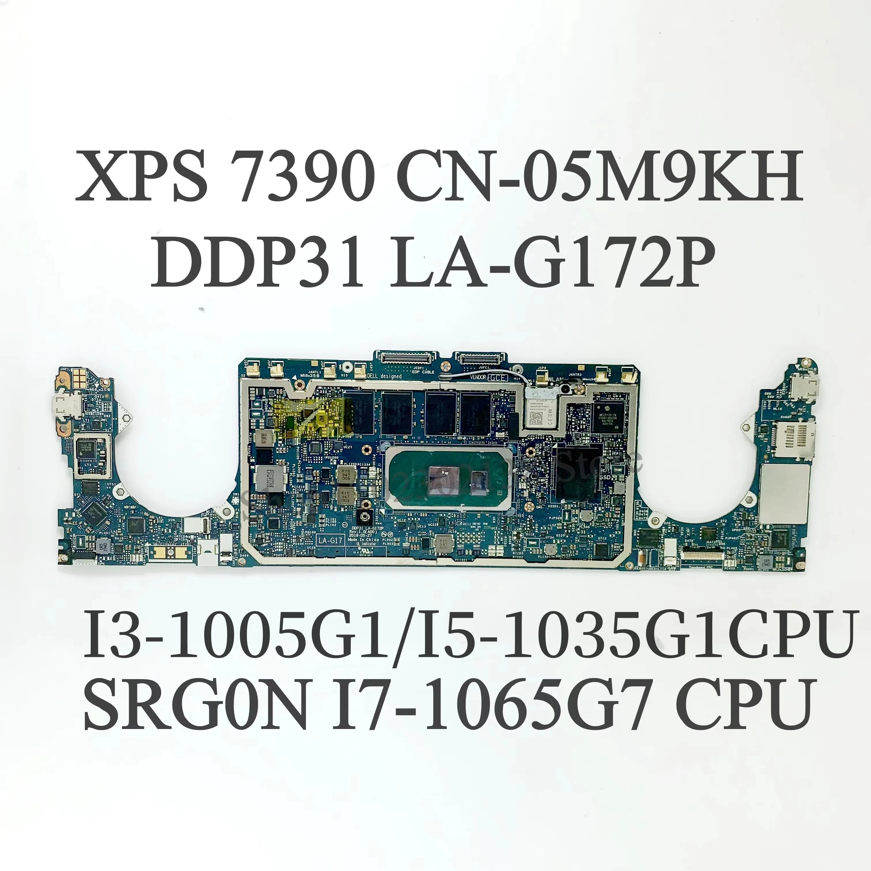 

For DELL XPS 13 7390 Laptop motherboard LA-G172P DDR3 with I5 I7-10th Gen CPU RAM-8G/16GB NO SSD 100% Tested Fully Work